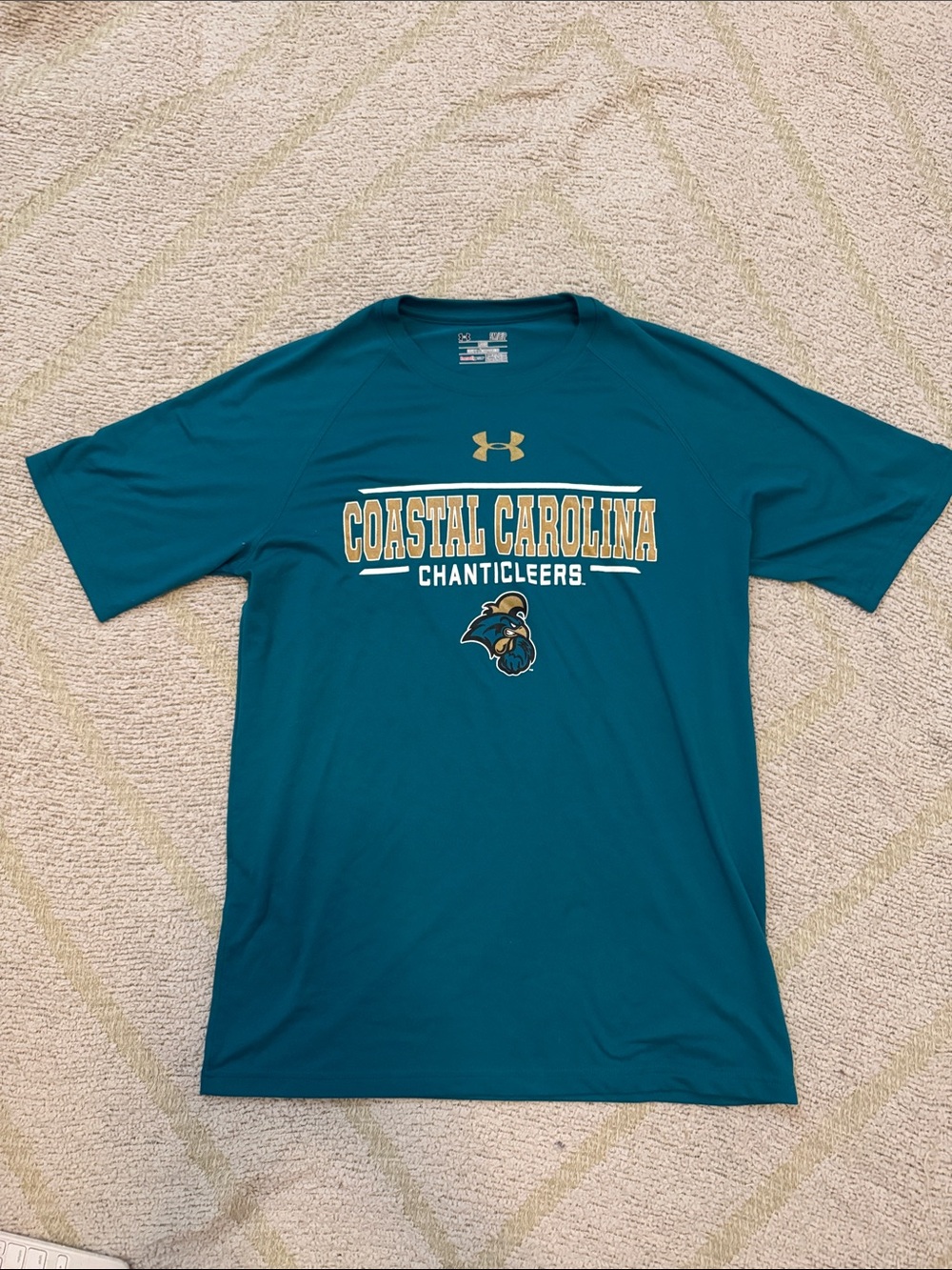 Under Armour Teal Coastal Carolina Chanticleers Graphic Tee with Gold Logo